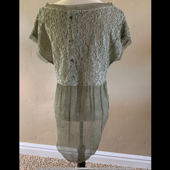 Sage Green Lace Tunic by aNYcase - Picture 2 of 4